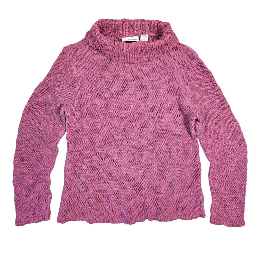 Vintage Nordstrom Womens Sweater S Knit Pullover Pink Cotton Made In USA Preppy